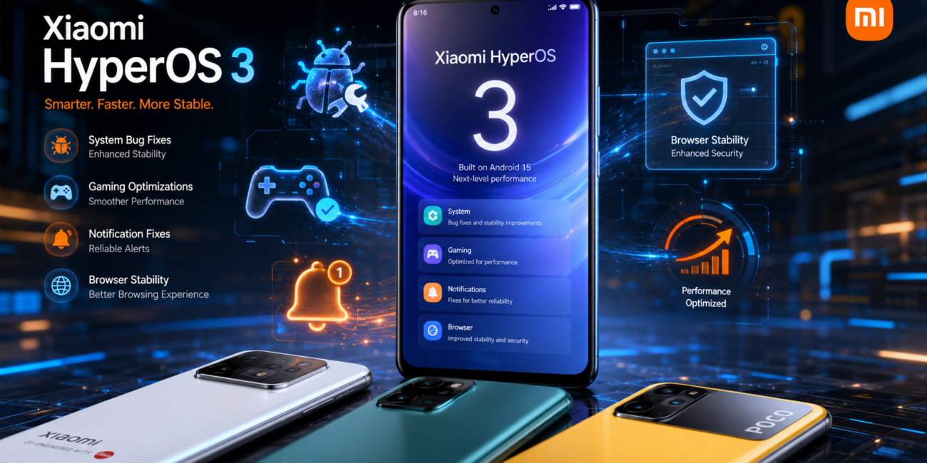 Xiaomi HyperOS 3 promotion in 3D