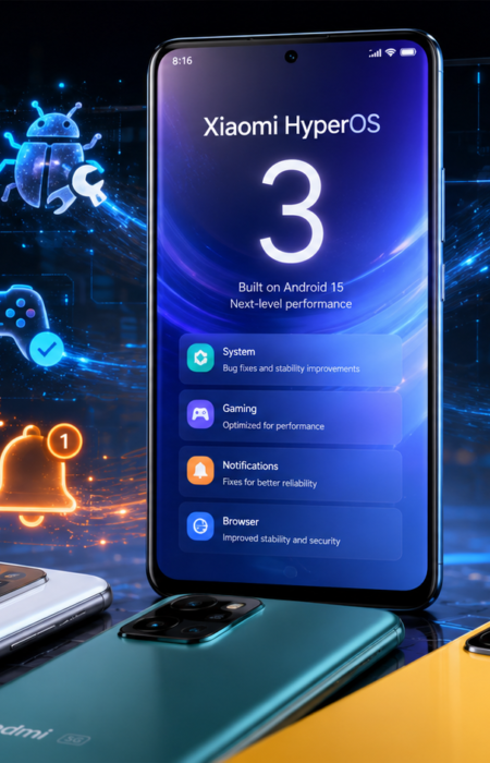 Xiaomi HyperOS 3 promotion in 3D